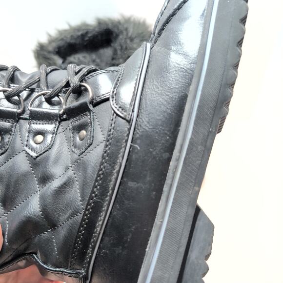 DreamPairs WarmThinsulate Waterproof Lace Up Snow Boot Faux Fur Trim Women's 7 - Picture 3 of 9